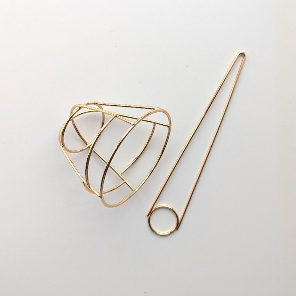 Gold Tone Bun Cage